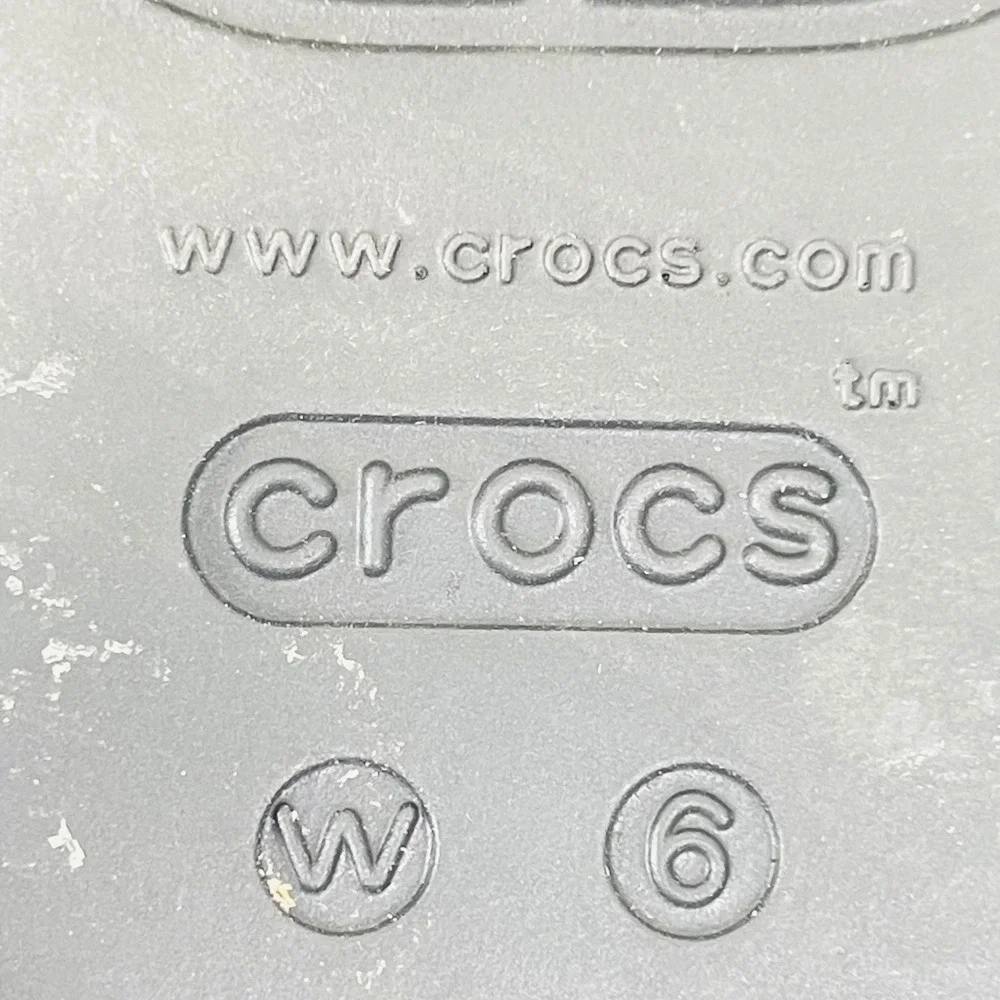 Crocs LiteRide Black Platform Sandals Women 6 Studded Double Strap Slide 207431